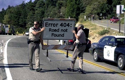Error 404: road not found