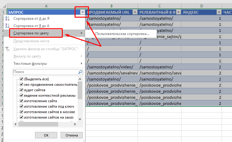 Excel для SEO. 6 самых полезных функций EXCEL, которые помогут в продвижении сайта. excel, excel для seo, лайфхаки, работа с таблицами | Продвижение сайтов от агентства Оптимизм SEO, Без рубрики, Лайфхак | excel, excel для seo, лайфхаки, работа с таблицами | Интернет-маркетинг от performace-агентства Оптимизм