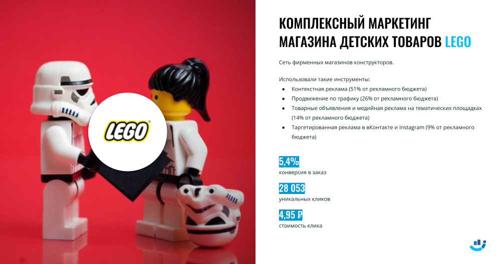Кейс Интернет-маркетинг в сфере детских товаров. Комплексное продвижение магазина детских товаров LEGO