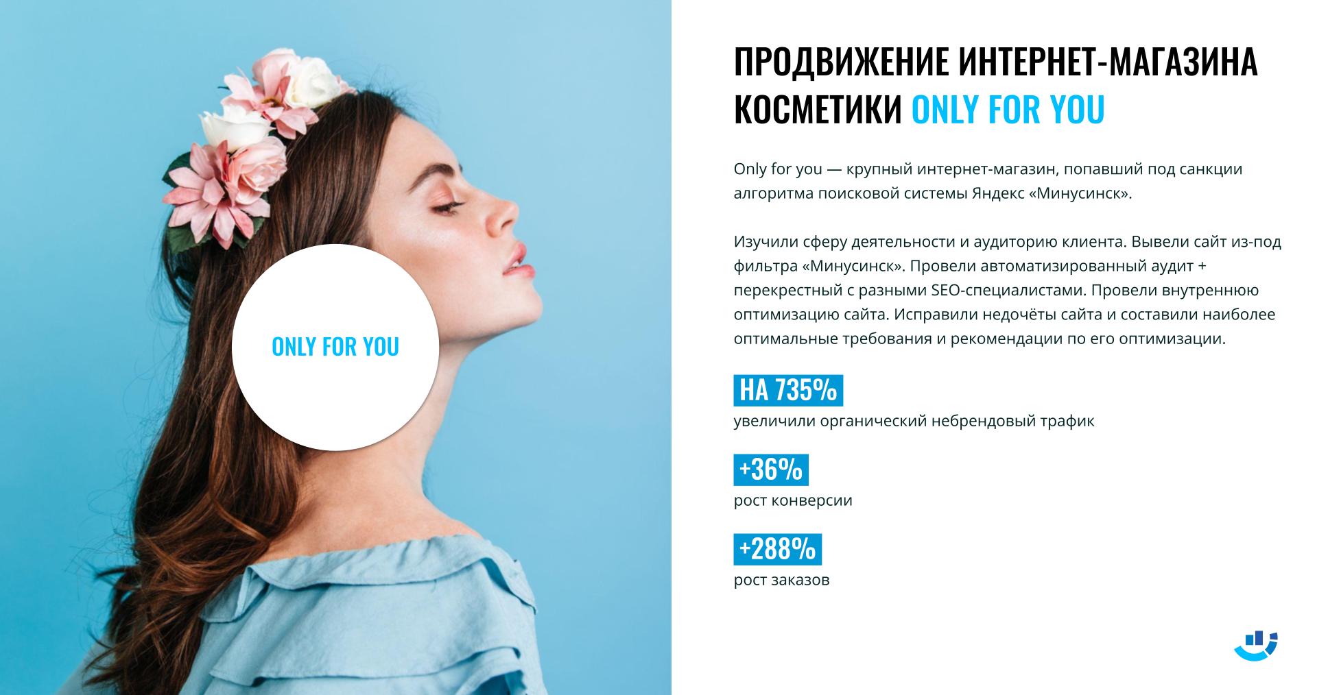 [Кейс] Косметика. Победили Яндекс «Минусинск» и подняли конверсию и трафик на сайт. Продвижение интернет-магазина косметики Only for you | only_for_you, seo, бьюти, интернет-магазин, интернет-магазин_косметики